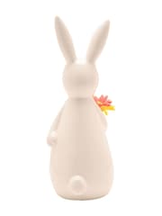 Widdop Cream Ceramic Bunny Holding Flowers 24cm - Image 5 of 6