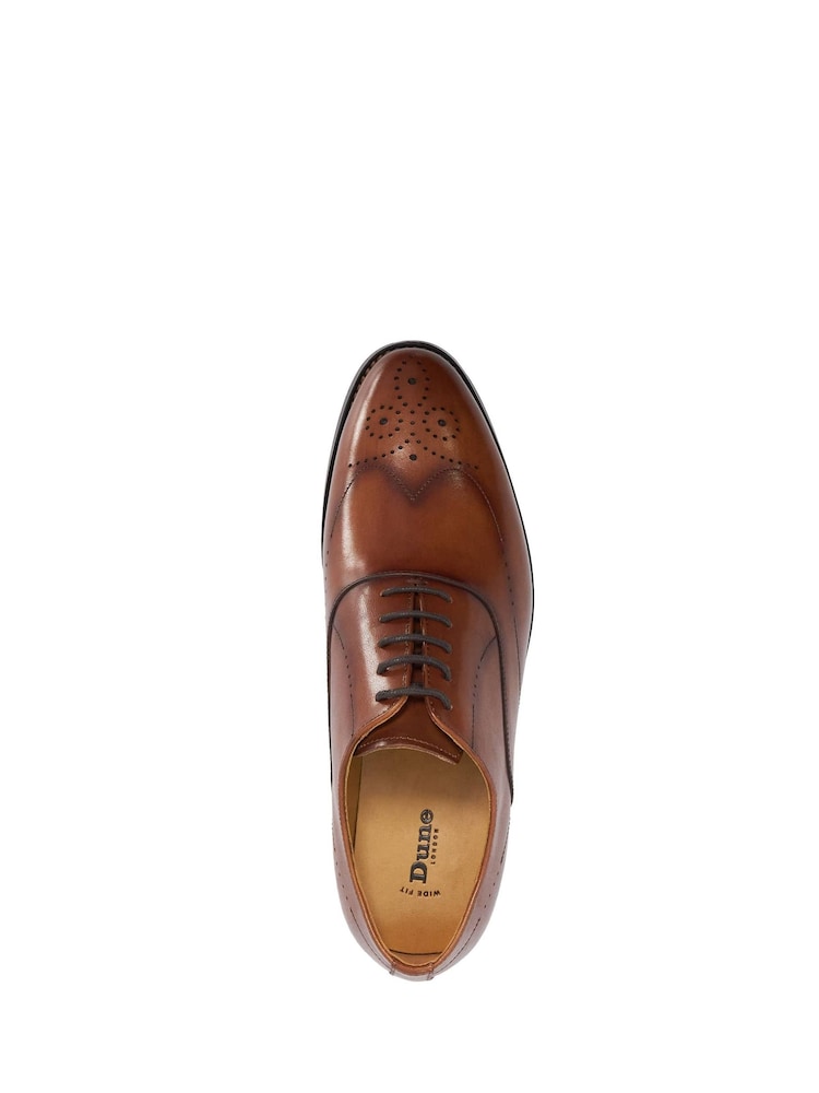 Dune London Brown Wide Fit Shaay Brogues - Image 4 of 4