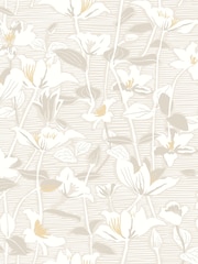 Hoopla Walls Coconut Mix Lino Leaves 10M Wallpaper - Image 2 of 2
