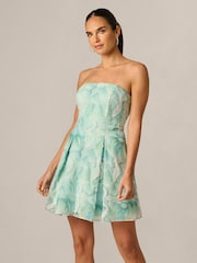 Adrianna Papell Green Soutache Embroidery Mini Dress - Image 1 of 6