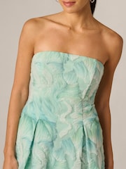 Adrianna Papell Green Soutache Embroidery Mini Dress - Image 4 of 6