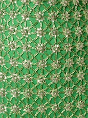 Adrianna Papell Green Fully Beaded Mini Dress - Image 3 of 6
