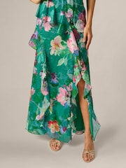 Adrianna Papell Green Printed Mermaid Dress - Image 5 of 6