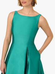 Adrianna Papell Green Sleeveless Tea Length Dress - Image 4 of 6