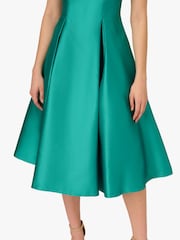 Adrianna Papell Green Sleeveless Tea Length Dress - Image 5 of 6