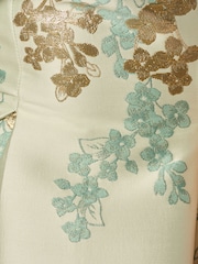 Adrianna Papell Green Petite Off-Shoulder Dress - Image 3 of 6