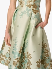 Adrianna Papell Green Petite Off-Shoulder Dress - Image 5 of 6