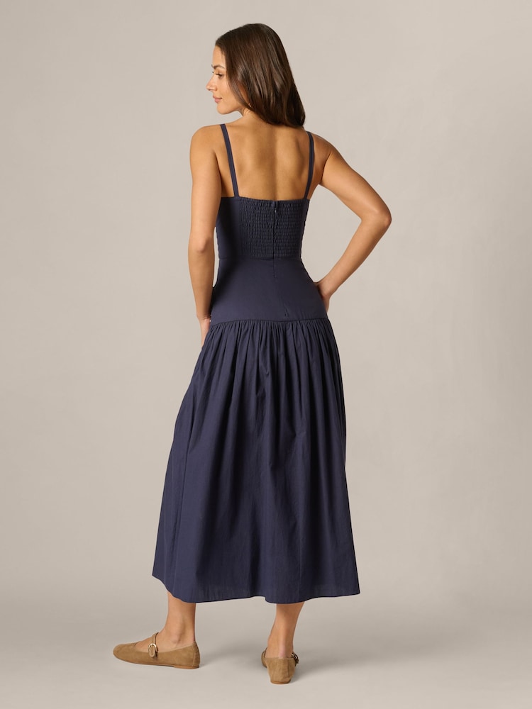 Adrianna Papell Blue Drop Waist Dress - Image 2 of 6 Adrianna Papell Blue Drop Waist Dress - Image 2 of 6