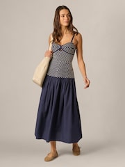 Adrianna Papell Blue Drop Waist Dress - Image 4 of 6
