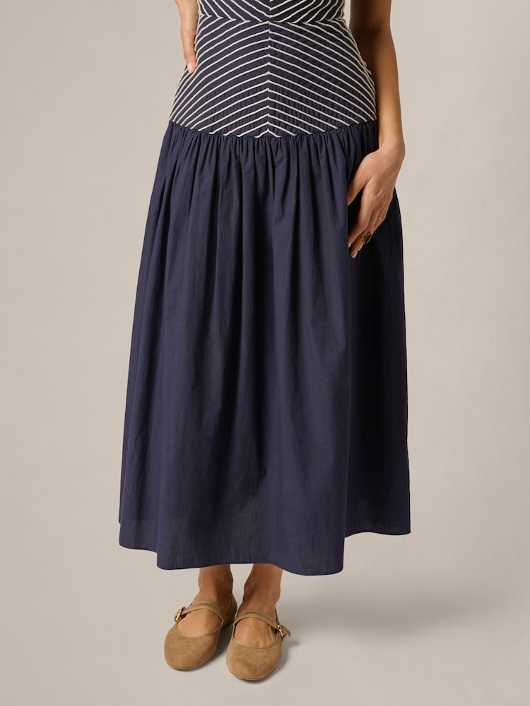 Adrianna Papell Blue Drop Waist Dress - Image 6 of 6 Adrianna Papell Blue Drop Waist Dress - Image 6 of 6