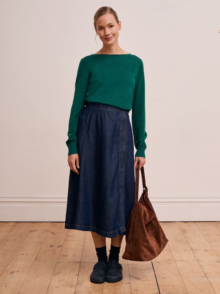 Celtic & Co. Midi Denim Wrap Skirt - Imaginea 1 din 7 Celtic & Co. Midi Denim Wrap Skirt - Imaginea 1 din 7