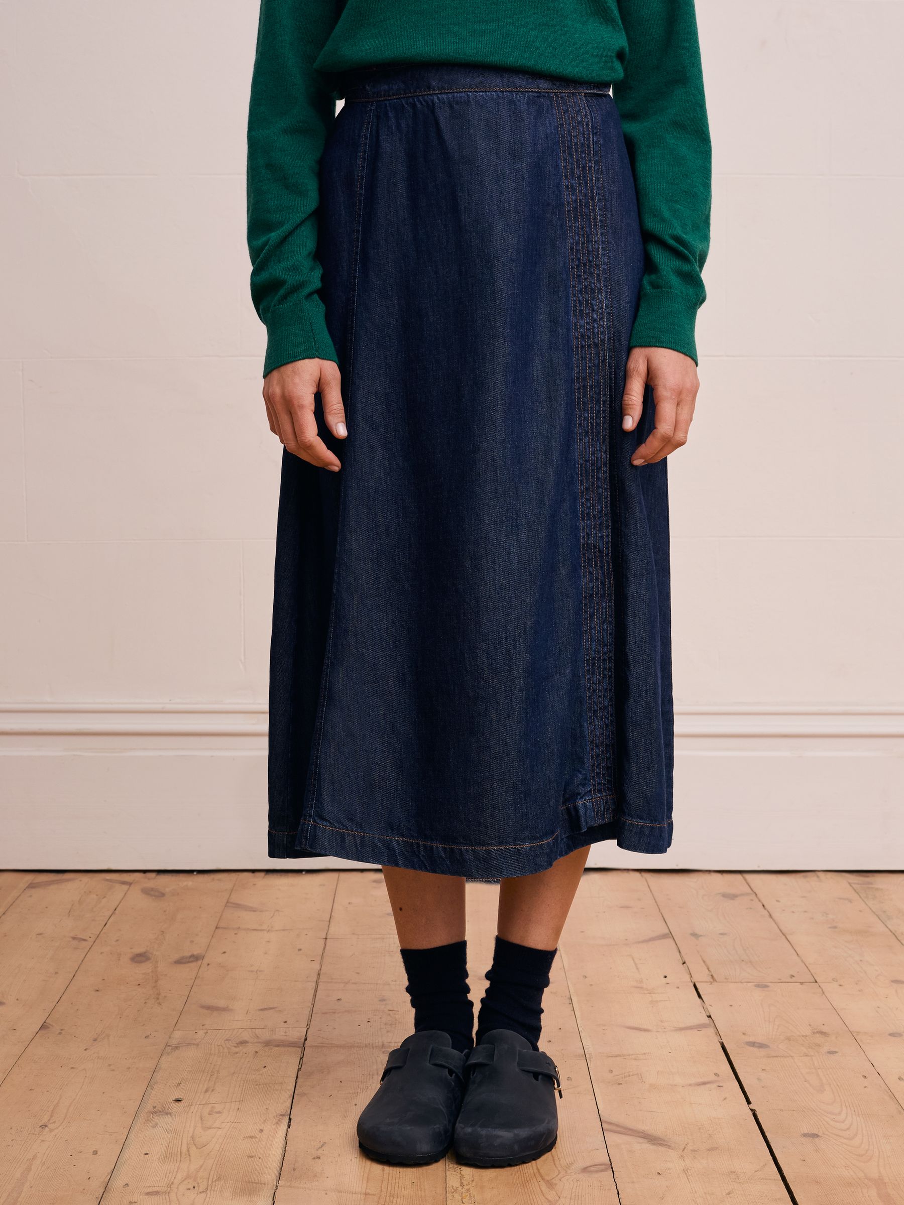 Buy Celtic & Co. Blue Midi Denim Wrap Skirt from Next USA