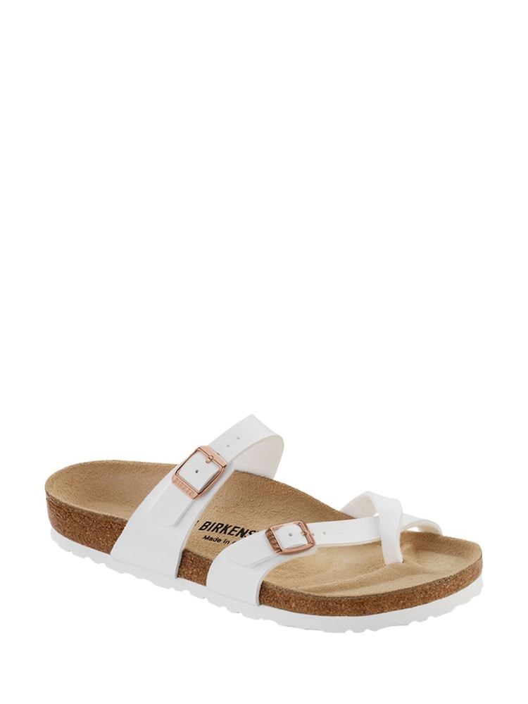 Birkenstock White Mayari Birko Flor Sandals - Image 1 of 1