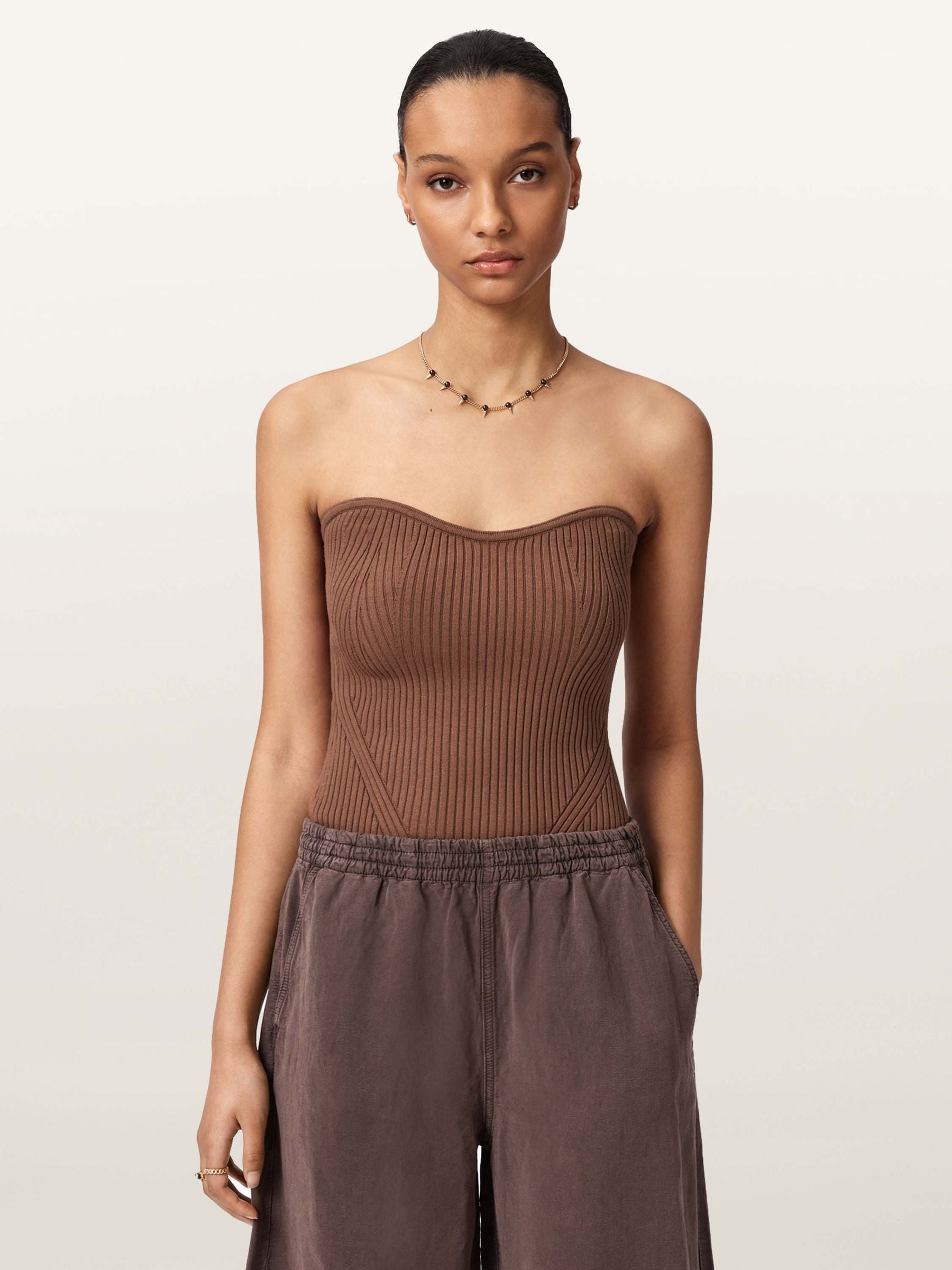 Buy AllSaints Brown Cruz Bandeau Top from Next USA