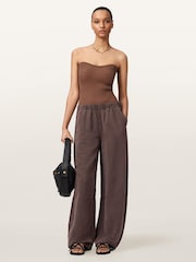 AllSaints Brown Cruz Bandeau Top - Image 5 of 6