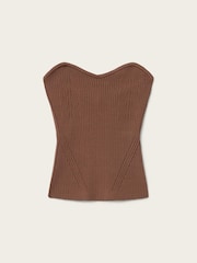 AllSaints Brown Cruz Bandeau Top - Image 6 of 6