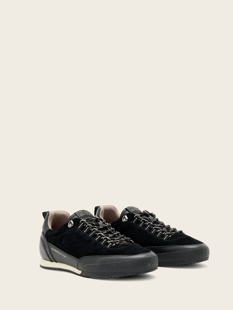 AllSaints Black Harri Od Low Trainers - Image 1 of 4