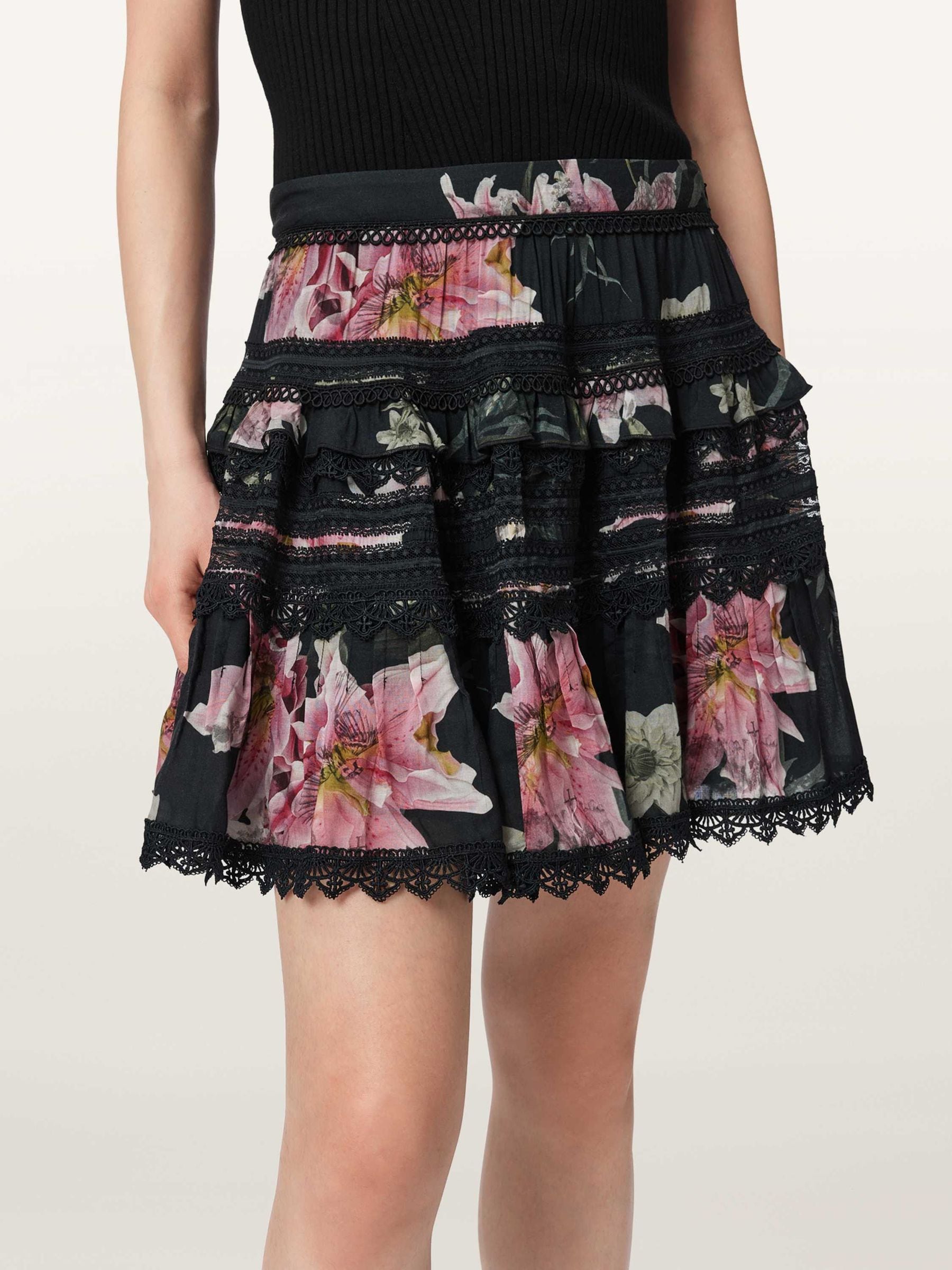 Buy AllSaints Black Zora Skirt from Next USA