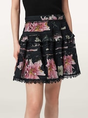 AllSaints Black Zora Skirt - Image 6 of 7