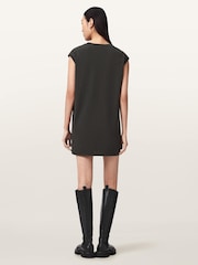 AllSaints Grey Wild Brooke Dress - Image 4 of 6