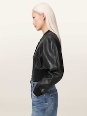AllSaints Black Suri Bomber Jacket - Image 3 of 6