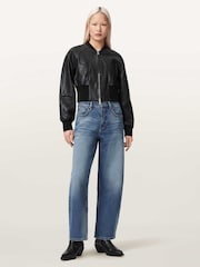 AllSaints Black Suri Bomber Jacket - Image 4 of 6