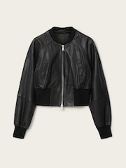 AllSaints Black Suri Bomber Jacket - Image 6 of 6