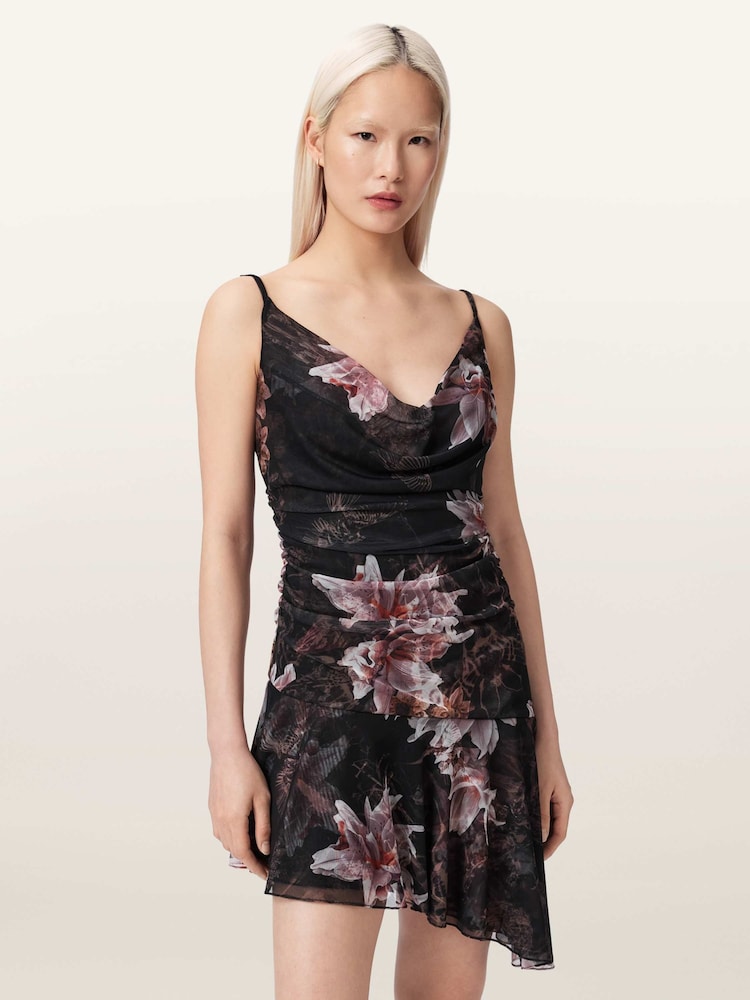 AllSaints Bea Mesh Mini Dress - Image 1 of 5 AllSaints Bea Mesh Mini Dress - Image 1 of 5