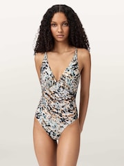 AllSaints Brown Saph Swimsuit - Image 1 of 6