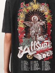 AllSaints Black Roque T-Shirt Dress - Image 3 of 6