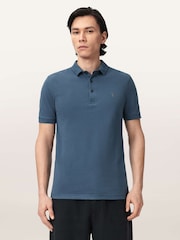 AllSaints Grey Reform Short Sleeve Polo Shirts 2 Pack - Image 3 of 5