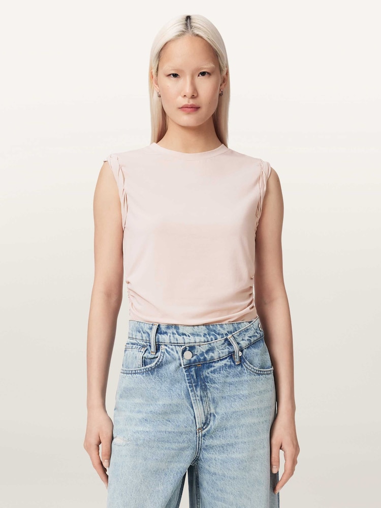 وردي - تانك بدون أكمام West من AllSaints - Image 1 of 7 وردي - تانك بدون أكمام West من AllSaints - Image 1 of 7