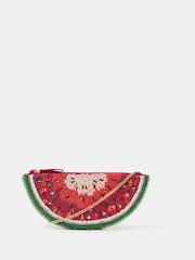 Accessorize Red Beaded Watermelon Crossbody Bag - Image 1 of 3