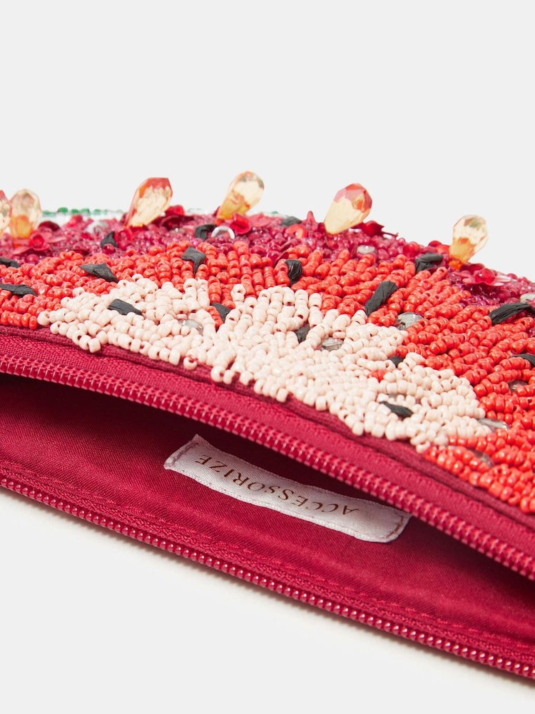 Accessorize Red Beaded Watermelon Crossbody Bag - Image 2 of 3