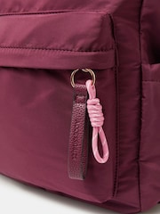 Accessorize Red Top Handle Nylon Backpack - Image 2 of 3