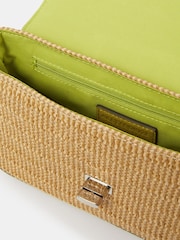 Accessorize Twistlock Raffia Crossbody Bag - 圖片 2/3