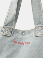 Accessorize Brunch Club Denim Shopper Bag - Imaginea 2 din 3