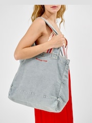 Accessorize Brunch Club Denim Shopper Bag - Imaginea 3 din 3