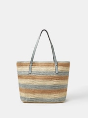 Accessorize Geantă de umăr Dungă Rafia - Imaginea 1 din 2