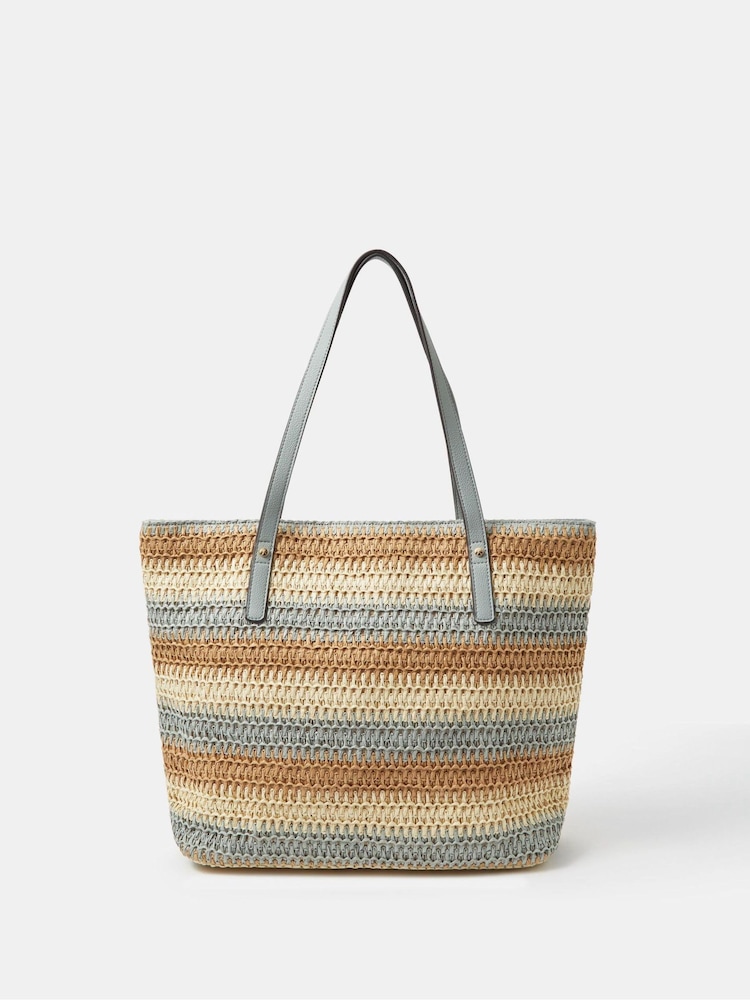 Accessorize Geantă de umăr Dungă Rafia - Imaginea 1 din 2