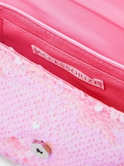 Angels By Accessorize Pink Girls Floral Embroidered Sequin Bag - Image 2 of 2