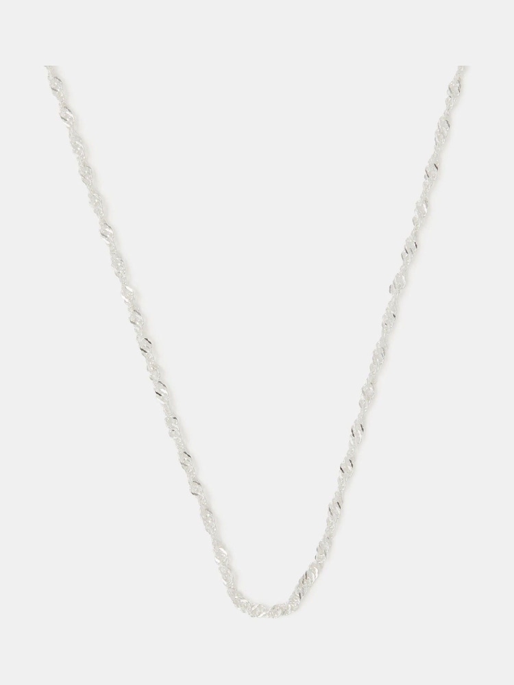 Accessorize Silver Sterling Silver Twisted Chain Necklace - Image 1 of 2