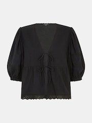 Accessorize Puff Sleeve Tie Front Blouse - Bild 4 von 4