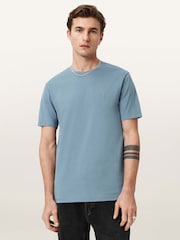 AllSaints Blue Brace Short Sleeve Crew Neck T-Shirt - Image 1 of 6