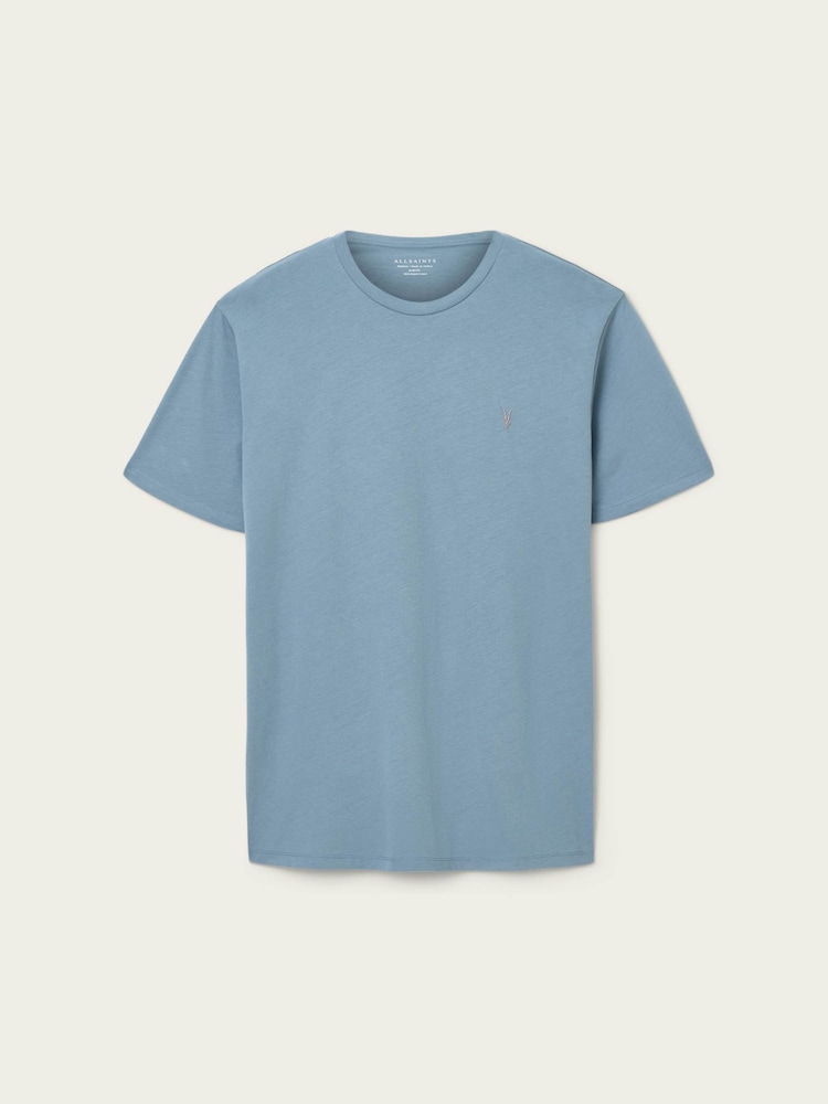AllSaints Blue Brace Short Sleeve Crew Neck T-Shirt - Image 6 of 6 AllSaints Blue Brace Short Sleeve Crew Neck T-Shirt - Image 6 of 6