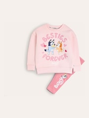 Brand Threads Pink Bluey Girls Jogger Daywear Set - Image 2 of 6