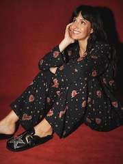 Rockett St George Black Studded Star Footbed Mule Slippers - Image 3 of 3