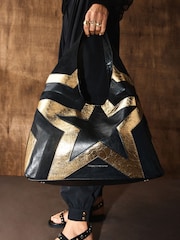 Rockett St George Black & Gold Star Spliced Shoulder Bag - Image 3 of 9