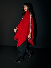 Pulang Bituin - Rockett St George Knitted Poncho - Larawan 1 ng 4