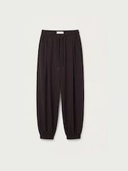 Hush Wine Sephy Bubble Hem Jersey Trousers - Image 5 of 5